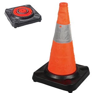 18" Lighted Collapsible Traffic Cone (Single)