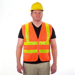 Polyester Mesh Orange Safety Vest