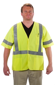 Class 3 Lime Safety Vest - Solid