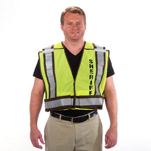 Sheriff 5 Point Breakaway Public Safety Vest Lime -                  SIZE XL-2X