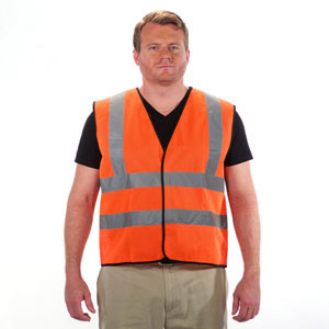 Sleeveless Reflective Safety Vest Orange