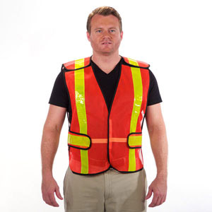 Expandable Orange Safety Vest