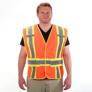 First Responder 5 Point Breakaway Mesh Safety Vest Orange
