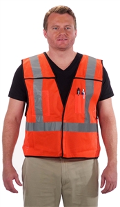 5 Point Breakaway Reflective Safety Vest Orange